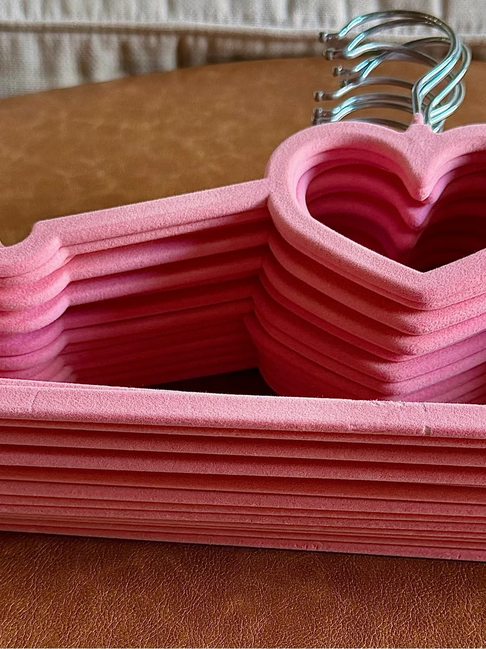 Set of 16 Pink Velvet Heart Hangers Bridesmaid Wedding Coquette Girly